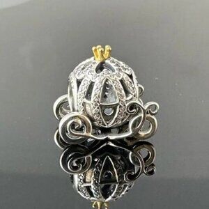 Pandora Disney Cinderella Pumpkin Carriage 925 Ale with CZ Charm